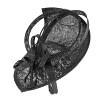 Black sinamay racing fascinator by Max Alexander - Image 3
