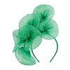Green sinamay flower fascinator by Max Alexander - Image 2