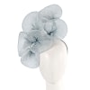 Light blue sinamay flower fascinator by Max Alexander