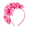 Hot pink flower headband fascinator by Max Alexander - Image 2