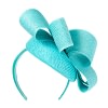 Turquoise racing pillbox fascinator by Fillies Collection - Image 6