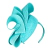 Turquoise racing pillbox fascinator by Fillies Collection - Image 2