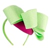 Fuchsia & lime winter racing pillbox fascinator by Fillies Collection - Image 6