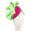 Fuchsia & lime winter racing pillbox fascinator by Fillies Collection