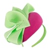 Fuchsia & lime winter racing pillbox fascinator by Fillies Collection - Image 2