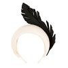 Cream & black winter fascinator headband - Image 4