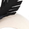 Cream & black winter fascinator headband - Image 3