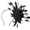 Black feather flower headband by Max Alexander - Image 4
