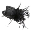 Black top hat fascinator - Image 6