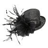 Black top hat fascinator - Image 2