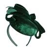 Green velvet pillbox bow fascinator - Image 6