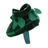 Green velvet pillbox bow fascinator - Image 4