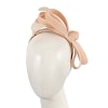 Nude velvet bow racing fascinator by Max Alexander