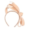 Nude velvet bow racing fascinator by Max Alexander - Image 2