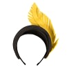 Black & yellow winter fascinator headband - Image 4