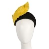 Black & yellow winter fascinator headband