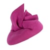 Fuchsia winter pillbox with bow - Image 3