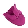 Fuchsia winter pillbox with bow - Image 2