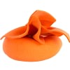 Orange winter pillbox with bow - Image 6