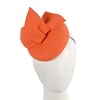 Orange winter pillbox with bow