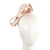 Nude felt bow fascinator by Max Alexander