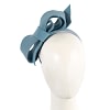 Petrol blue felt bow fascinator by Max Alexander