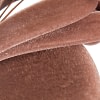 Taupe velvet pillbox bow fascinator - Image 5