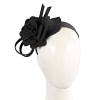 Black felt flower fascinator headband