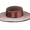 Chocolate boater hat by Cupids Millinery Melbourne - Image 2