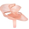 Bespoke coral sinamay racing fascinator by Fillies Collection - Image 4