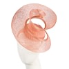 Bespoke coral sinamay racing fascinator by Fillies Collection