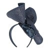 Navy fascinator with orchid by Fillies Collection - Image 6