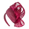 Burgundy pillbox with bow by Fillies Collection S307 - Image 2