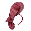 Astonishing burgundy fascinator with orchids by Fillies Collection - Image 4