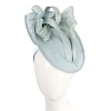 Bespoke light blue sinamay fascinator with bow by Fillies Collection