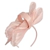 Bespoke pink sinamay fascinator with bow by Fillies Collection - Image 6