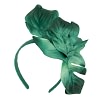 Large green leaves racing fascinator by Max Alexander - Image 2