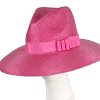 Fuchsia wide brim ladies fedora hat by Max Alexander