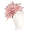 Striking Dusty Pink Fascinator with Flower and Feathers