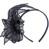 Max Alexander navy sinamay flower fascinator - Image 4