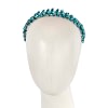 Petite turquoise crystal fascinator headband