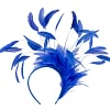 Large royal blue feathers fascinator headband - Image 4