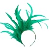 Large green feathers fascinator headband - Image 2