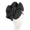 Bespoke black racing fascinator by Fillies Collection