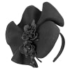 Bespoke black racing fascinator by Fillies Collection - Image 2