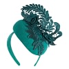 Sophisticated Teal Green Pillbox Fascinator by Fillies Collection - Image 2