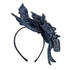Sparkling Navy Fascinator with Sequins by Fillies Collection - Image 4
