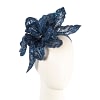 Sparkling Navy Fascinator with Sequins by Fillies Collection