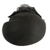Black Felt Beret Hat with Flower - Image 3