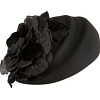 Black Felt Beret Hat with Flower - Image 2